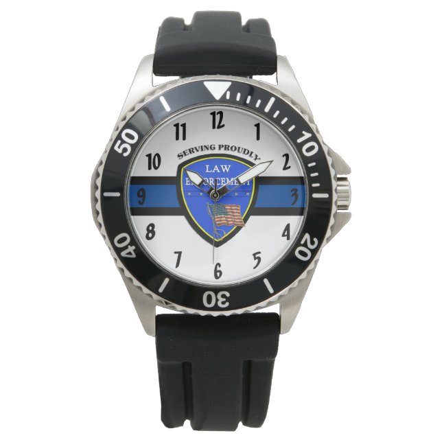 Tillsatta lagar polis armbandsur (Framsida)
