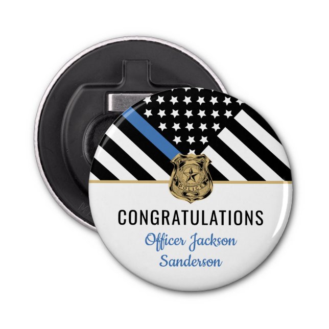 Tillsatta lagar polisavdelning Pension Party Flasköppnare (Framsidan)