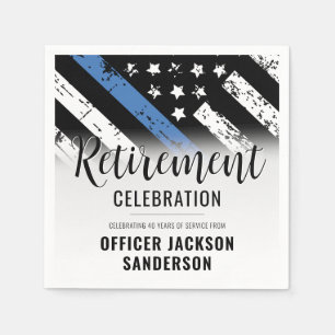 Tillsatta lagar polisavdelning Pension Party Pappersservett