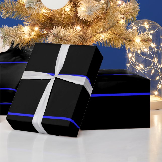 Tillsatta lagar polistinius Blue Line Presentpapper (Helgdagar)