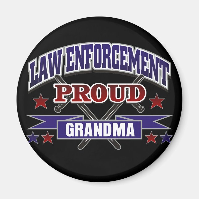 Tillsatta lagar Proud Grandma Magnet (Framsidan)