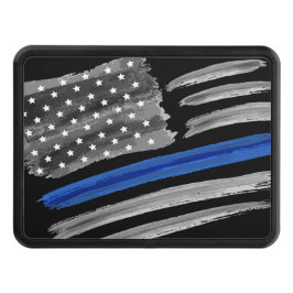 Tillsatta lagar Thin Blue Line American Flagga Dragkroksskydd