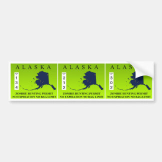 Tillstånd för Alaska Zombiejakt Bildekal