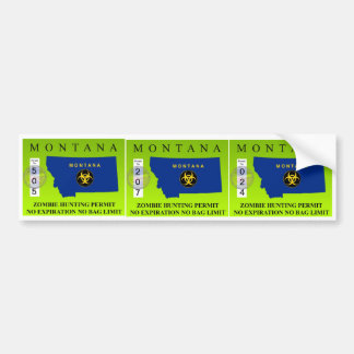 Tillstånd för Montana Zombiejakt Bildekal