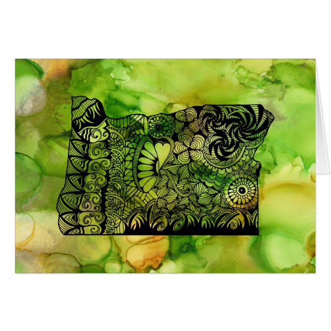 Tillstånd för Oregon-hälsningskort OBS Kort (Framsidan Horizontal)