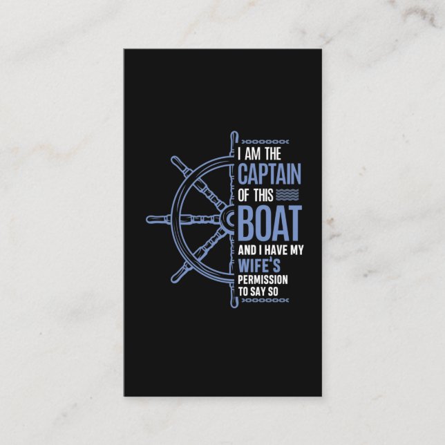 Tillstånd för sjökapten Make Wifes Visitkort (Framsida)