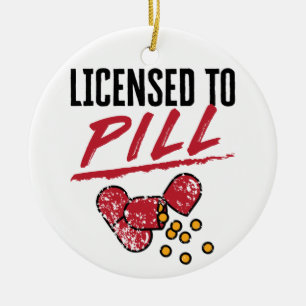 Tillstånd till Pill Pharmacist Studenten Grad Julgransprydnad Keramik