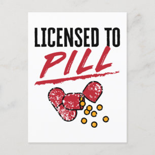 Tillstånd till Pill Pharmacist Studenten Grad Vykort