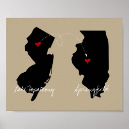 Tillstånd till statlig Flytta eller lång Avstånd Poster