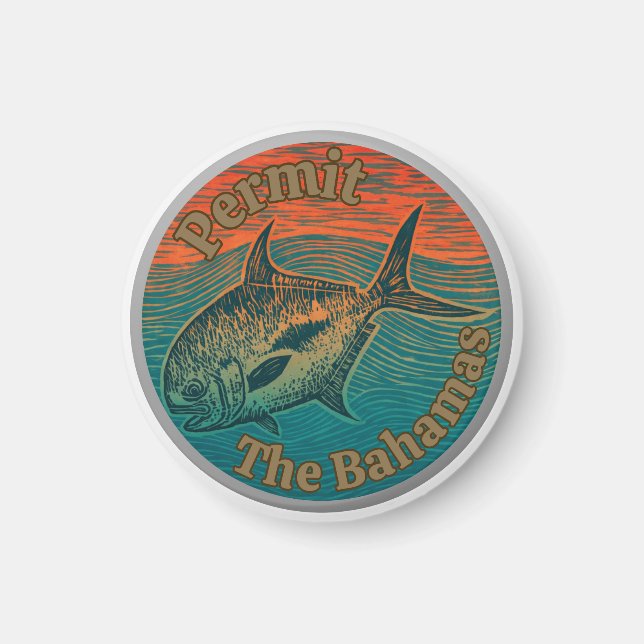 Tillstånd viltfisk västra Atlanten bahamas Magnet (Framsidan)