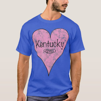 Tillståndet Kentucky Retro Vintage Heart T Shirt