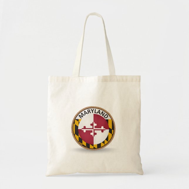 Tillståndet Maryland Flagga Seal Tote Bag Tygkasse (Framsidan)