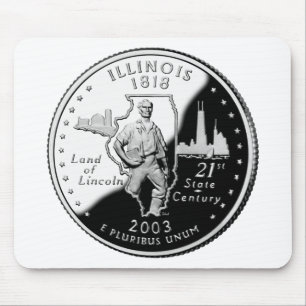 Tillståndskvartal för Illinois Reverse Side Faux Musmatta