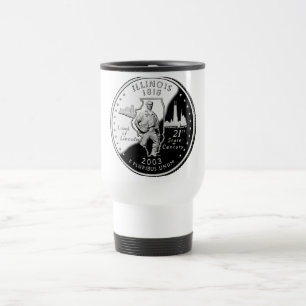 Tillståndskvartal för Illinois Reverse Side Faux Resemugg