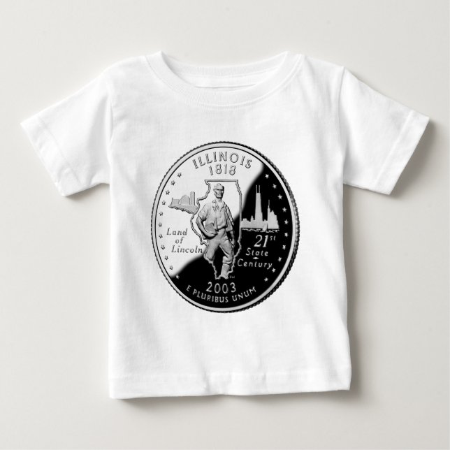 Tillståndskvartal för Illinois Reverse Side Faux Tröja (Framsida)