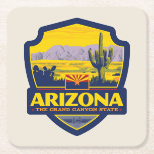 Tillståndsprioritet Arizona 2 Underlägg Papper Kvadrat