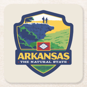 Tillståndsprioritet Arkansas Underlägg Papper Kvadrat