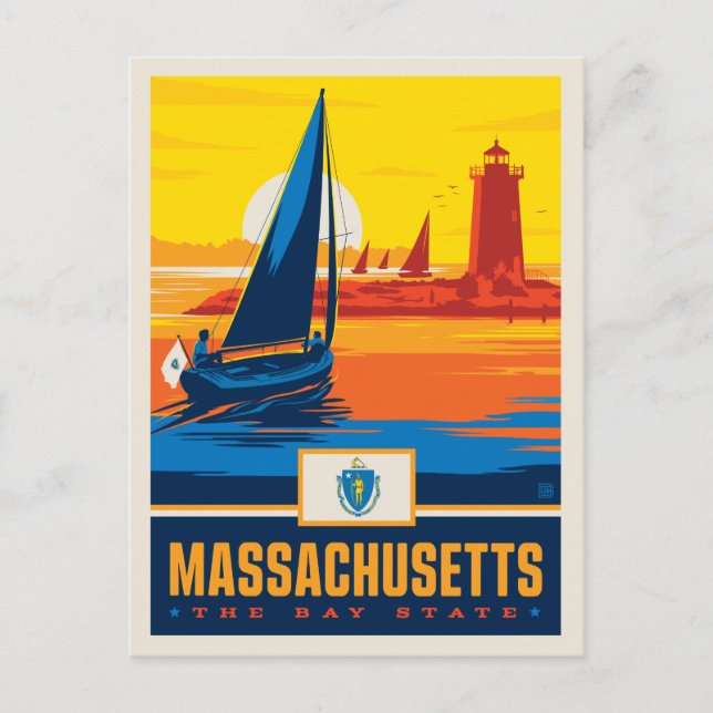 Tillståndsprioritet | Massachusetts Vykort (Framsida)