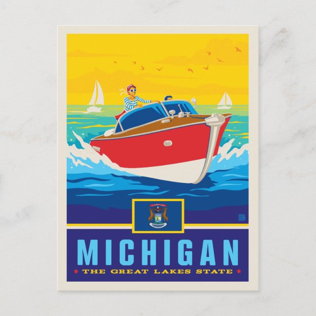 Tillståndsprioritet | Michigan Vykort (Framsida)