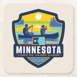 Tillståndsprioritet Minnesota Underlägg Papper Kvadrat