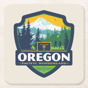 Tillståndsprioritet   Oregon Underlägg Papper Kvadrat