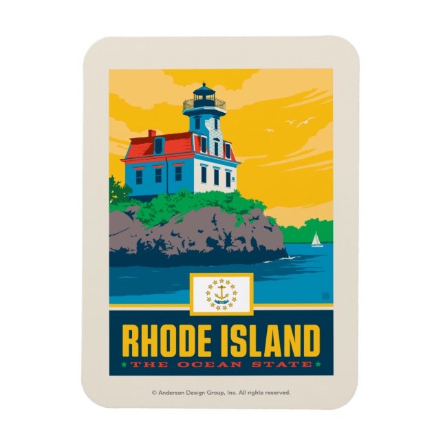 Tillståndsprioritet | RHODE ISLAND Magnet (Vertikal)