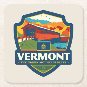 Tillståndsprioritet  Vermont Underlägg Papper Kvadrat
