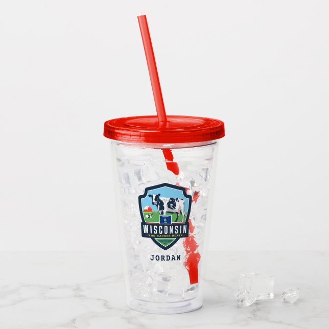 Tillståndsprioritet | Wisconsin 2 Take Away Mugg (Framsida Ice)