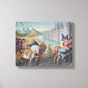 Tillträde av den Louis VII kungen av frankriken Canvastryck