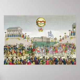 Tillträde in i Paris av Louis XVIII den 4th maj Poster