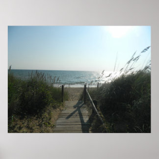 Tillträde till stranden poster