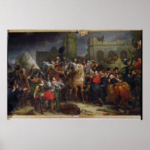 Tillträdeet av den Henri droppen in i Paris Poster