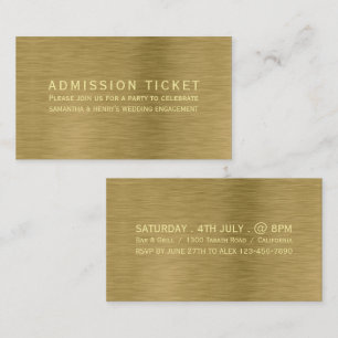 Tillträdeskort för Struktur från Faux Guld Metall  Tilläggskort