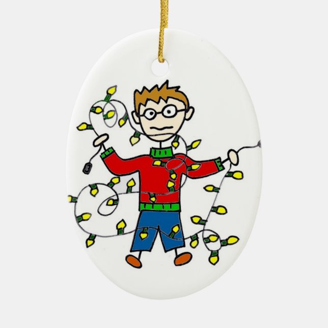 Tilltrasslad prydnad för julljusanpassade julgransprydnad keramik (Framsidan)