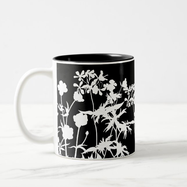 Tilltrasslad vildblommamugg Två-Tonad mugg (Vänster)