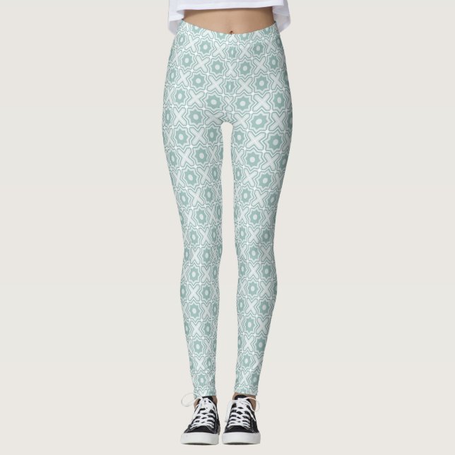 Tilltrasslat gallermönster leggings (Framsida)