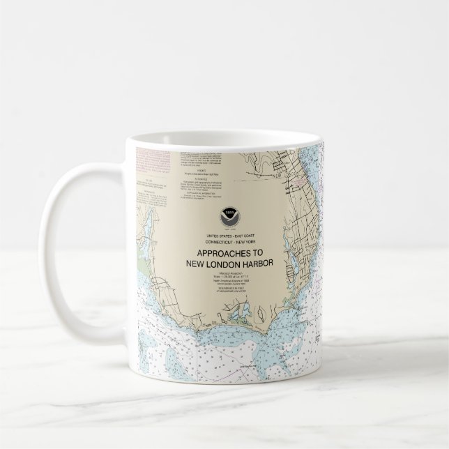 Tillvägagångssätt vid New London Harbour Nautical  Kaffemugg (Vänster)