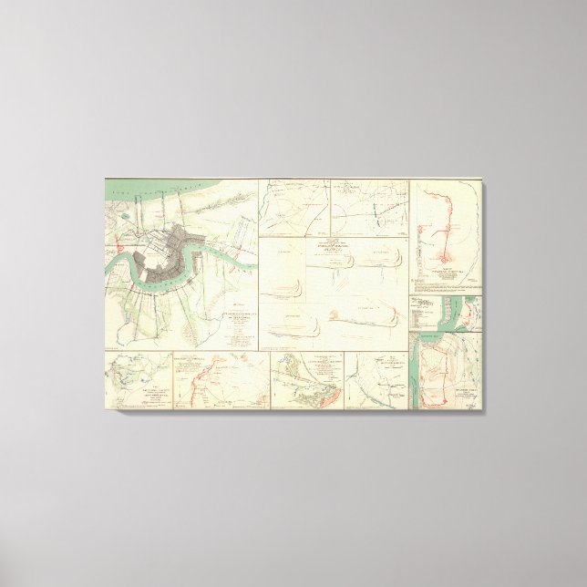 Tillvägagångssätt vid nya Orleans Canvastryck (Framsida)