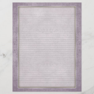 Tillval: Linjer Letterhead med Åldras Ram Lilac