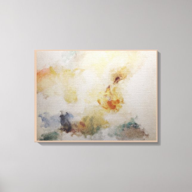 Tillvalsstorlekar för abstrakt art "Gamla pengar"  Canvastryck (Framsida)