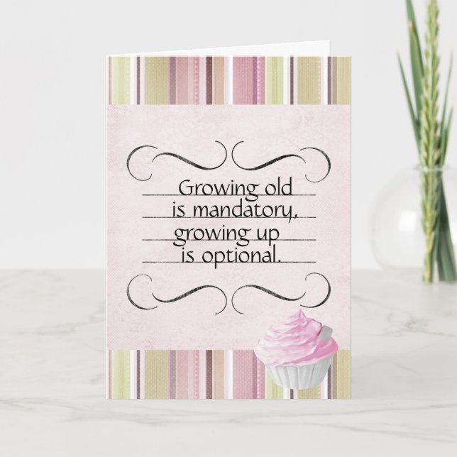 Tillväxt av det gamla födelsedagskortet kort (Framsida)