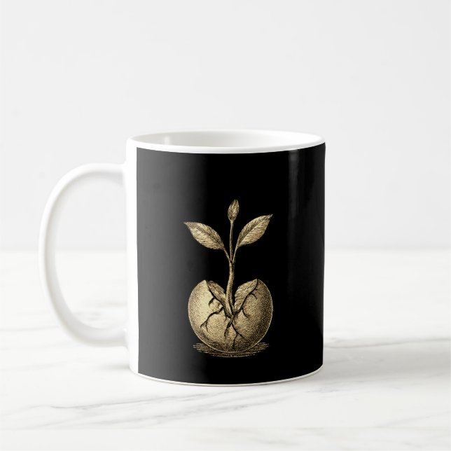 Tillväxt Efter Kamp Mug • Minimal Motivation  Kaffemugg (Vänster)