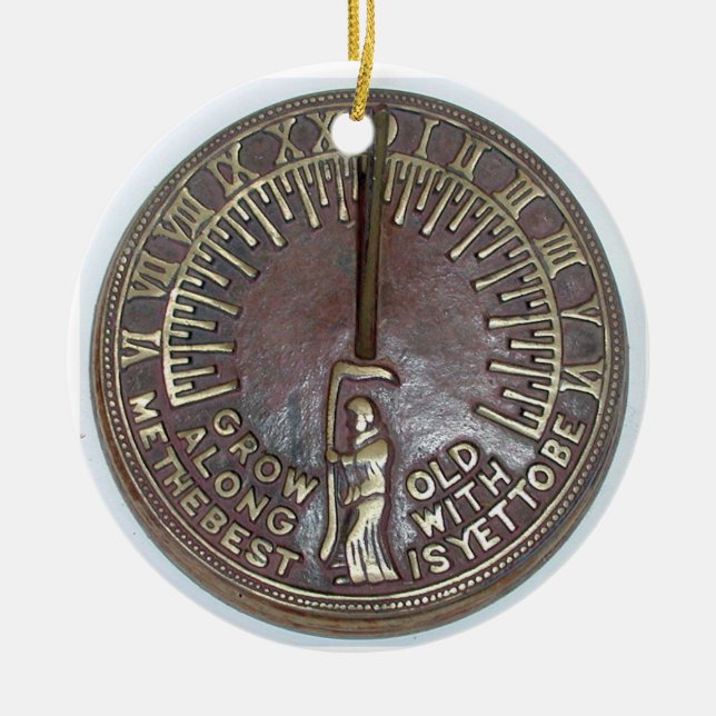 TILLVÄXT GAMMAL MED MIG DET BÄSTA ÄR ÄNNU ATT VARA JULGRANSPRYDNAD KERAMIK (Framsidan)