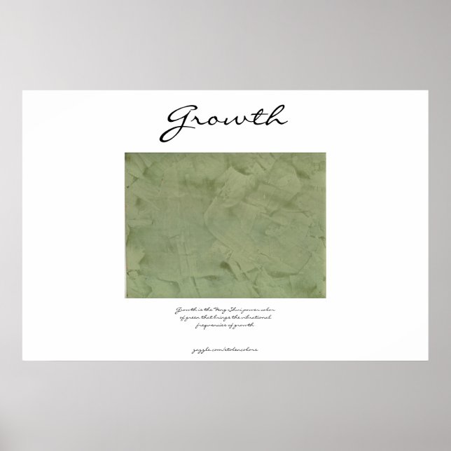 Tillväxt - Grönt - Feng Shui Poster (Framsidan)