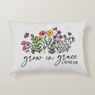 Tillväxt i Grace - Vibrant Blommigt - inspiration Prydnadskudde