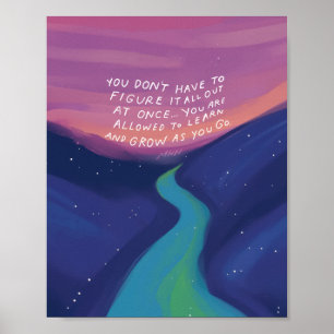 Tillväxt - inspirerande citat och natur poster