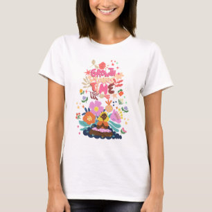 Tillväxt tar tid floral inspirerande t-shirt. t shirt