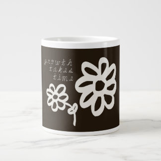 Tillväxt Tar Tid Motiverande Inspirerande Postkort Jumbo Mugg