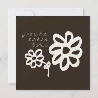 Tillväxt Tar Tid Motiverande Inspirerande Postkort Tack Kort
