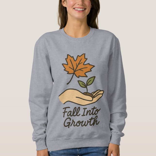 Tillväxt under hösten Löv och sådling T Shirt (Framsida)